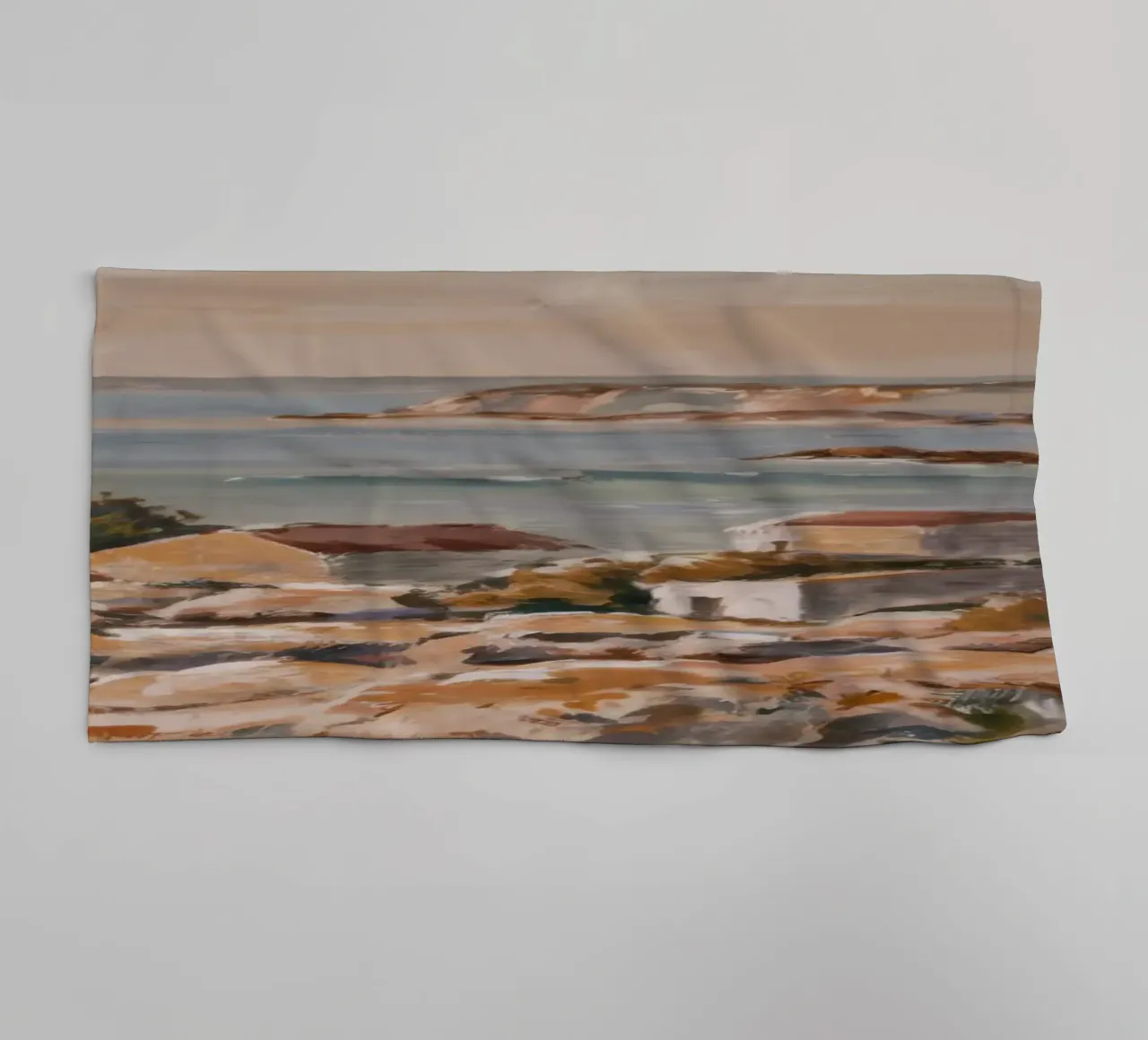 Vue du rivage rocheux serviette de bain de Angkasa Mist