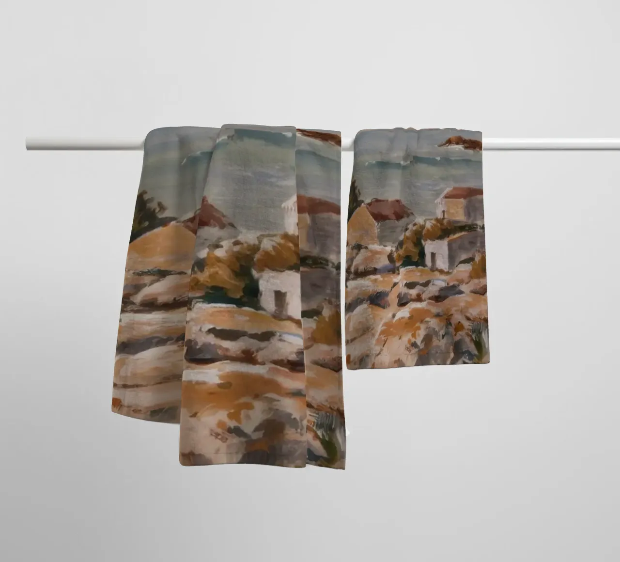 Vue du rivage rocheux serviette de bain de Angkasa Mist