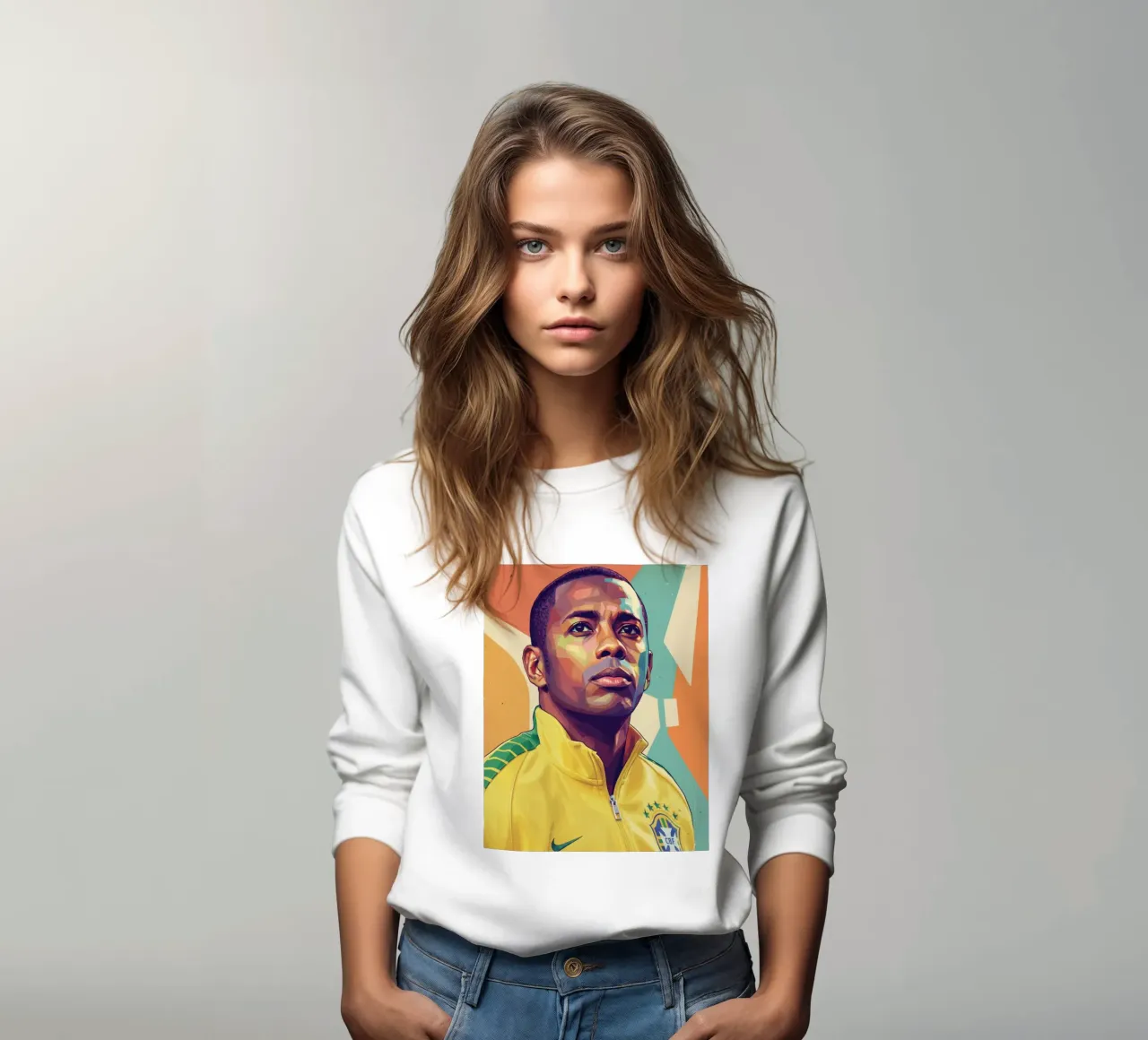 Ritratto pop art di Robinho felpa da Hantamrata
