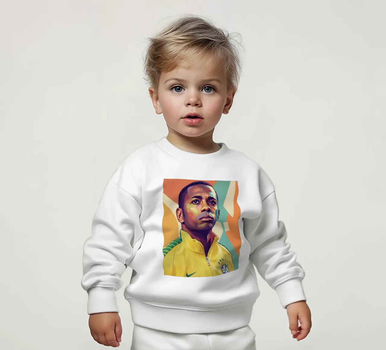 Ritratto pop art di Robinho felpa neonato da Hantamrata