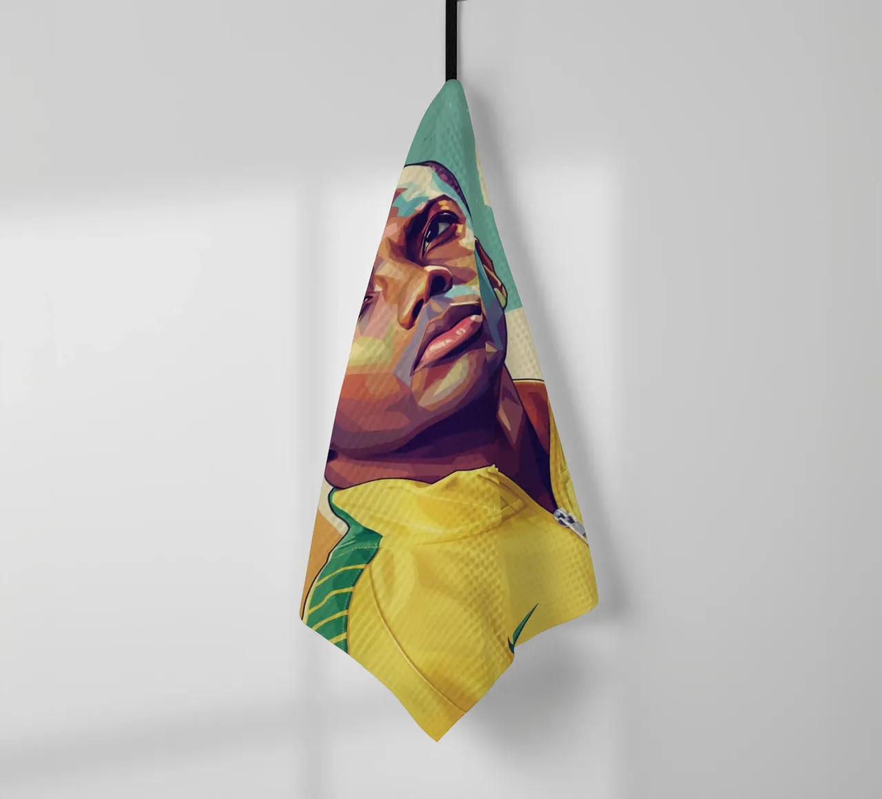 Portrait pop art de Robinho torchon de Hantamrata