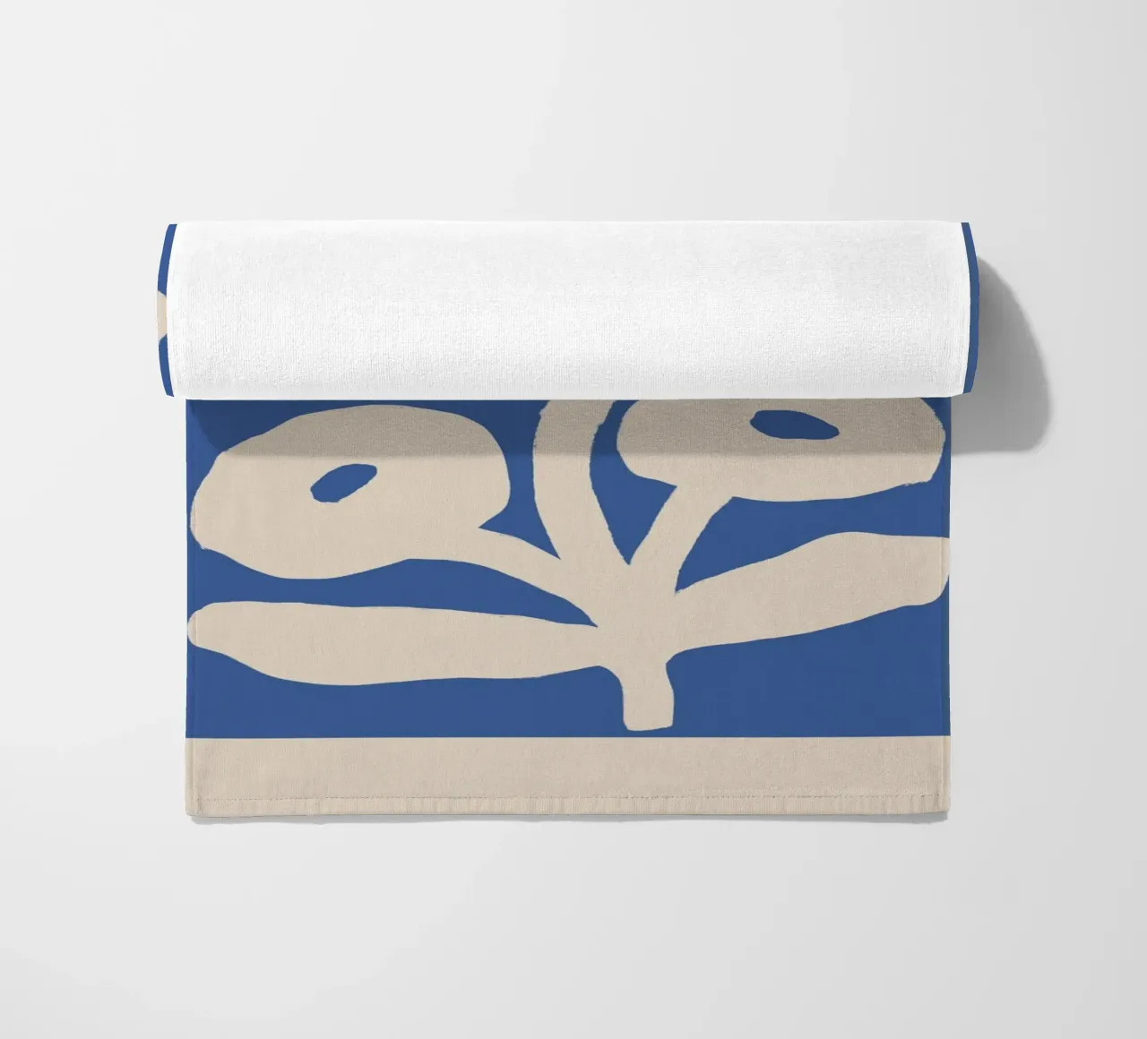 Blu astratto floreale botanico telo mare da Melloi Art Print
