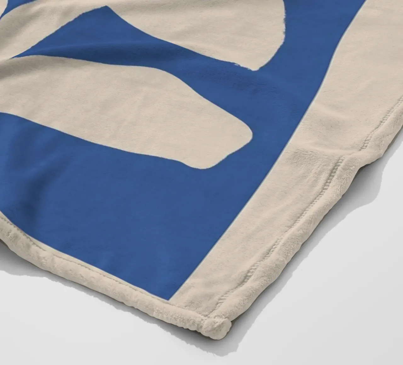 Blu astratto floreale botanico coperta in pile da Melloi Art Print