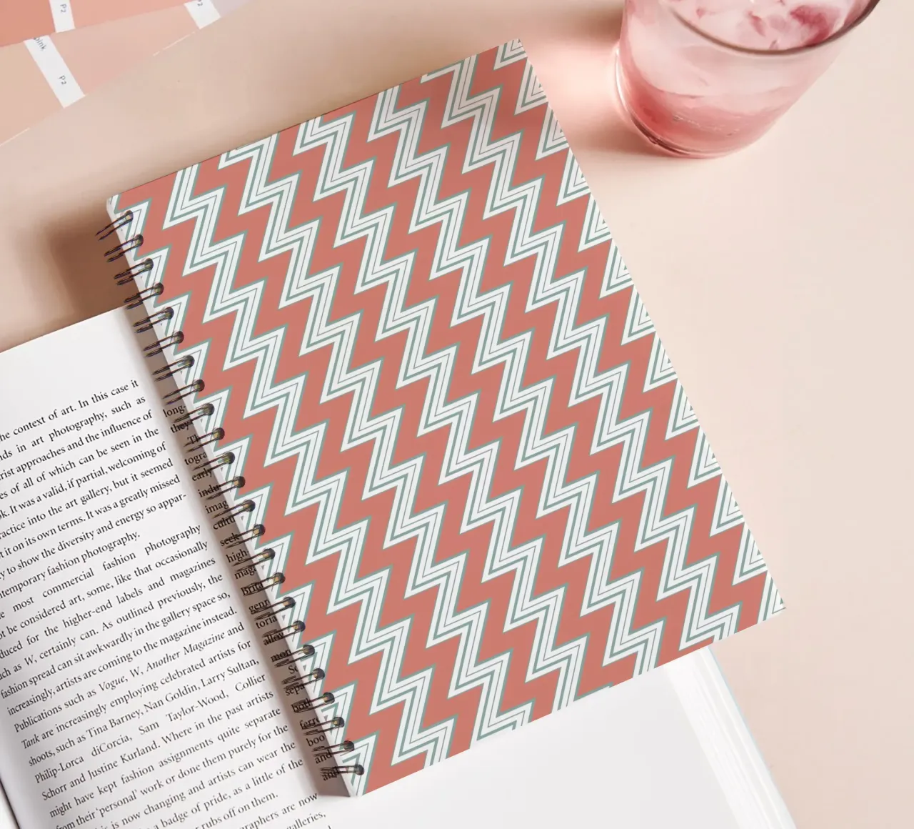 Zigzag Pattern #3 spiral notebook by kathrinmay