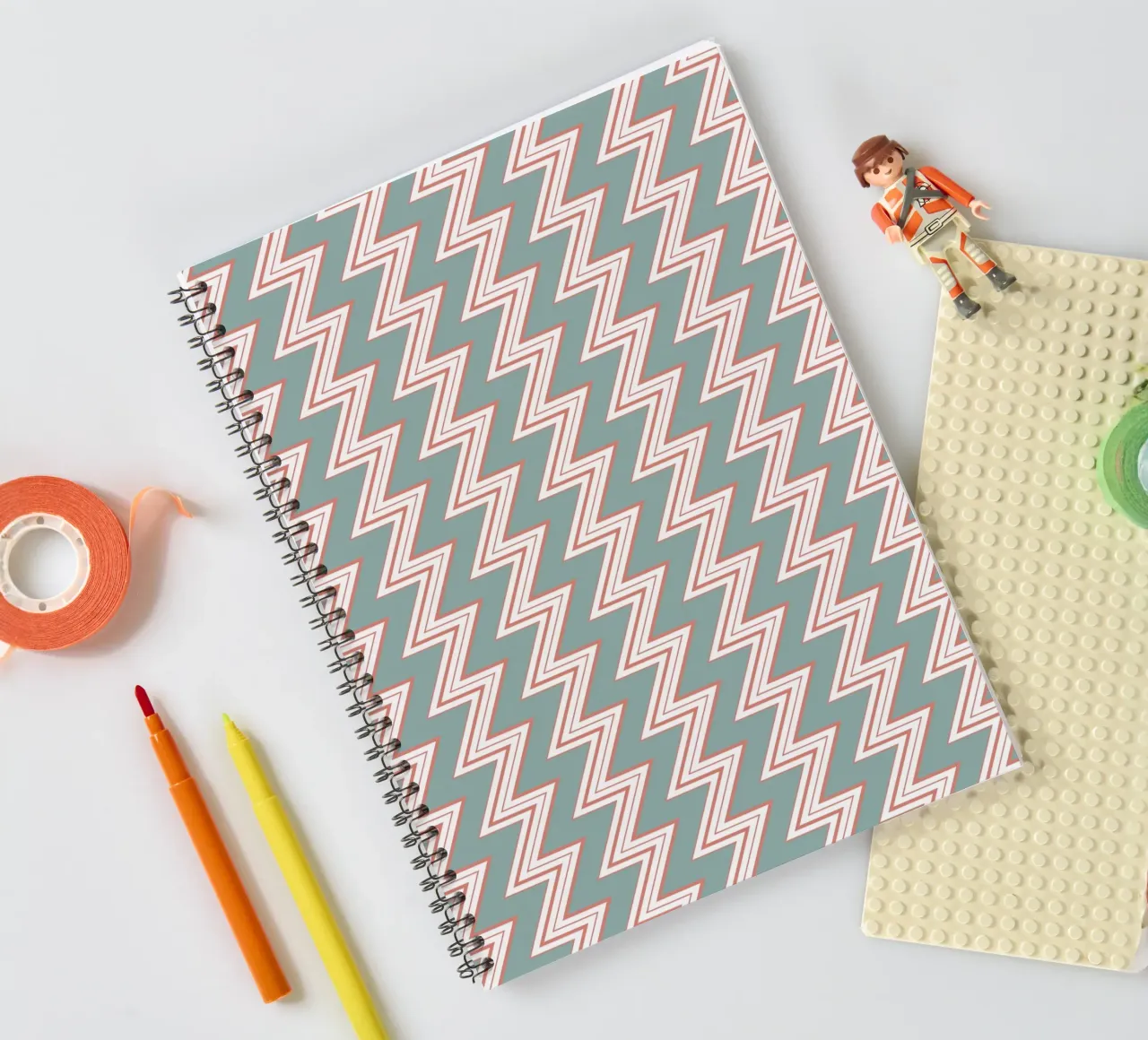 Zigzag Pattern #6 spiral notebook by kathrinmay