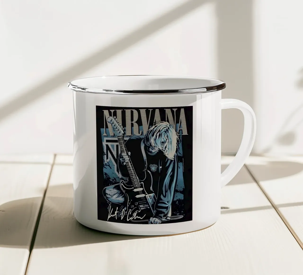 Nirvana vintage tazza in smalto da vintage