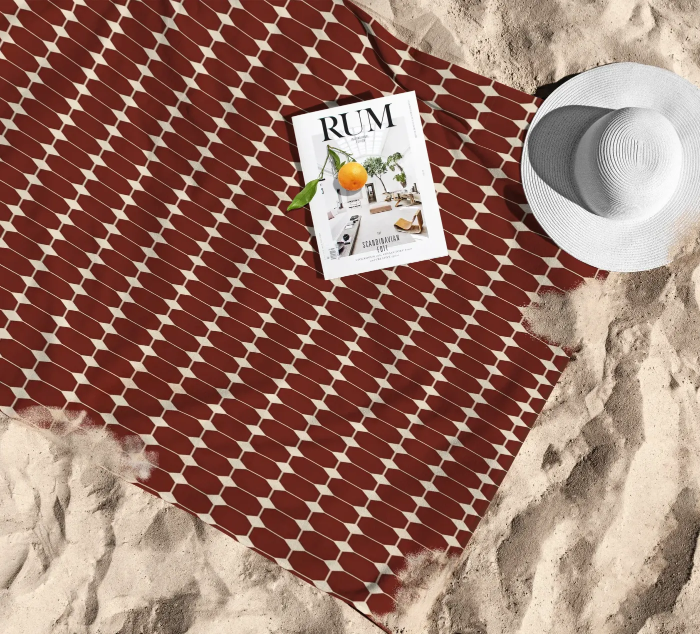 Square Pattern #1 beach towel by kathrinmay