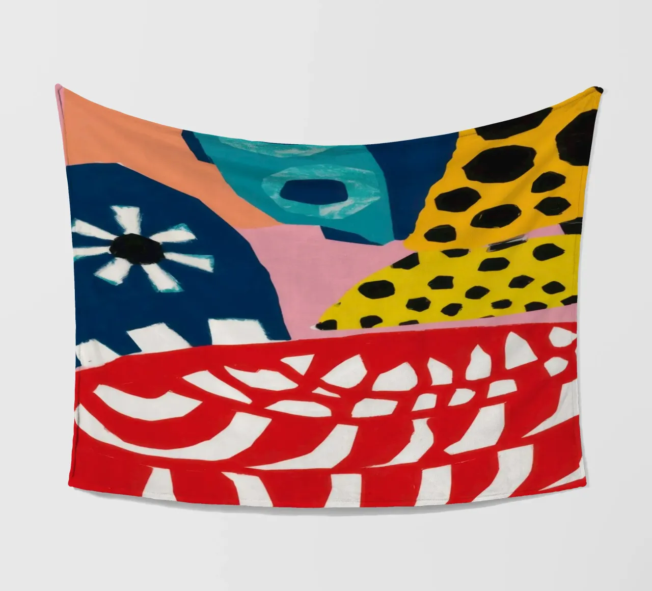 Abstract Pattern Collision fleece blanket by Kala Martir