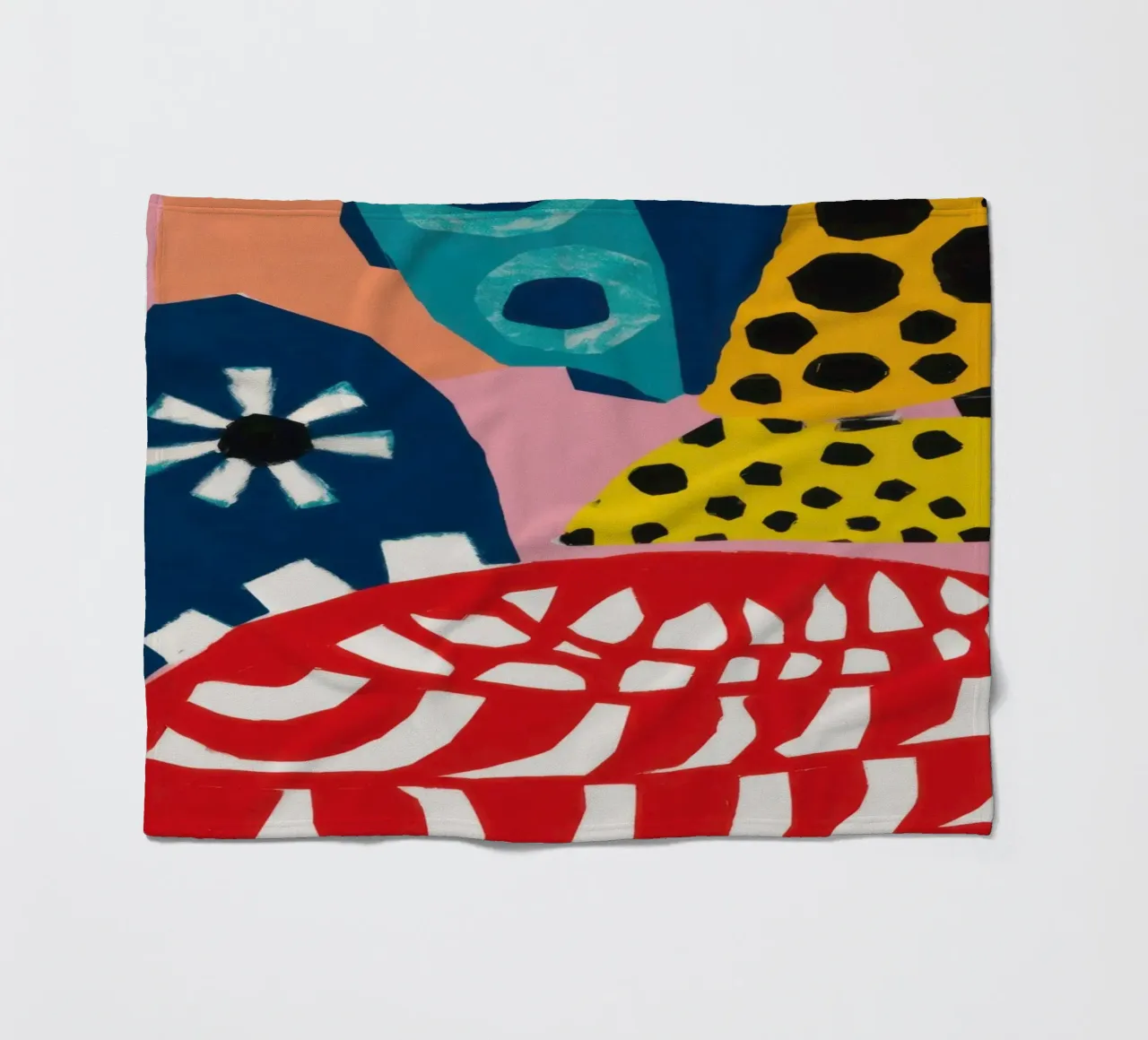 Abstract Pattern Collision fleece blanket by Kala Martir