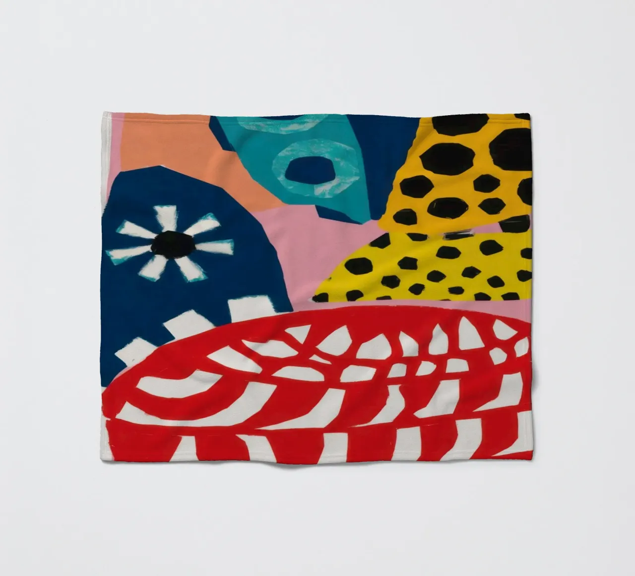Abstract Pattern Collision fleece blanket by Kala Martir