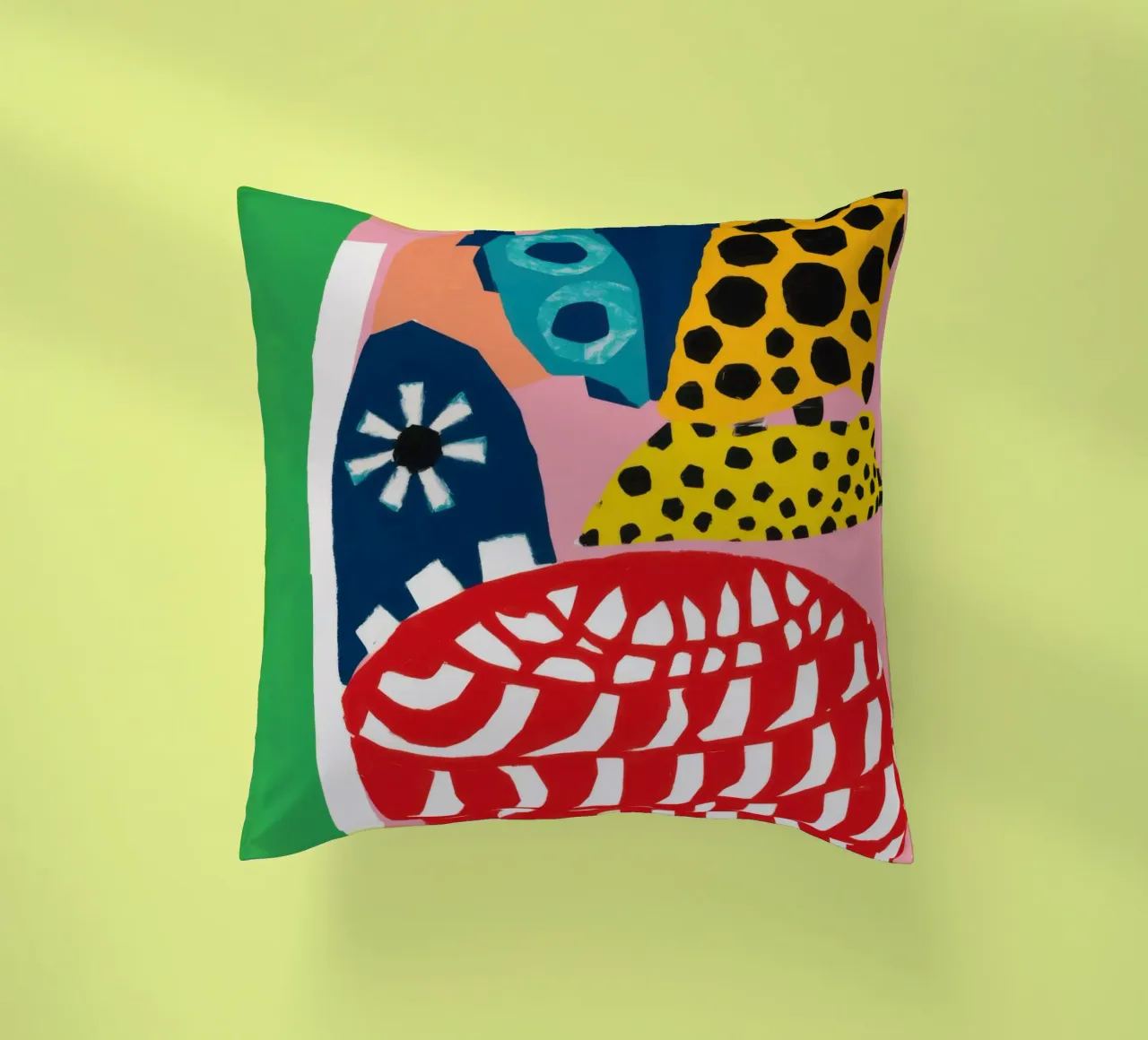 Abstract Pattern Collision decorative cushion by Kala Martir