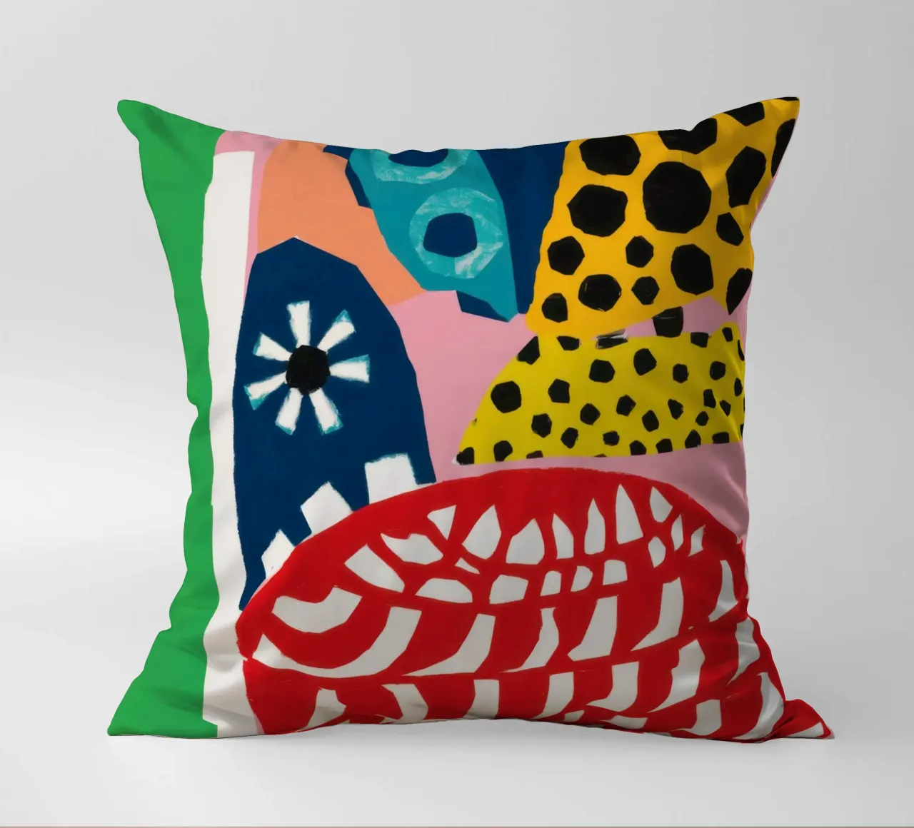 Abstract Pattern Collision decorative cushion by Kala Martir