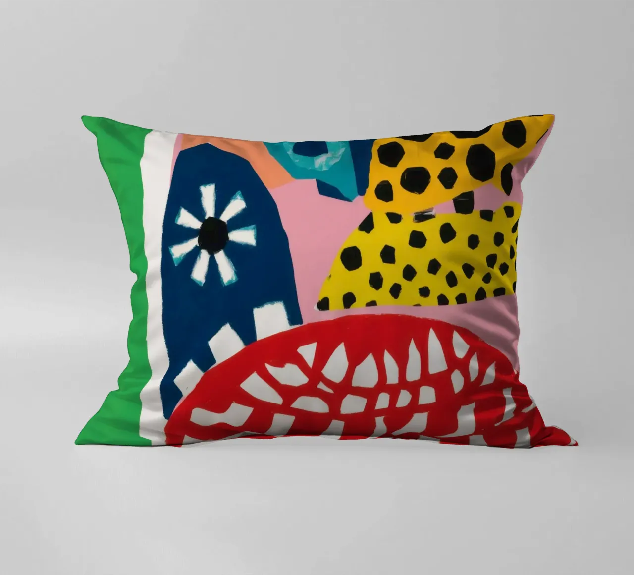 Abstract Pattern Collision decorative cushion by Kala Martir