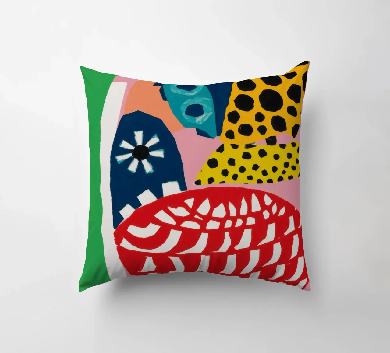 Abstract Pattern Collision decorative cushion by Kala Martir