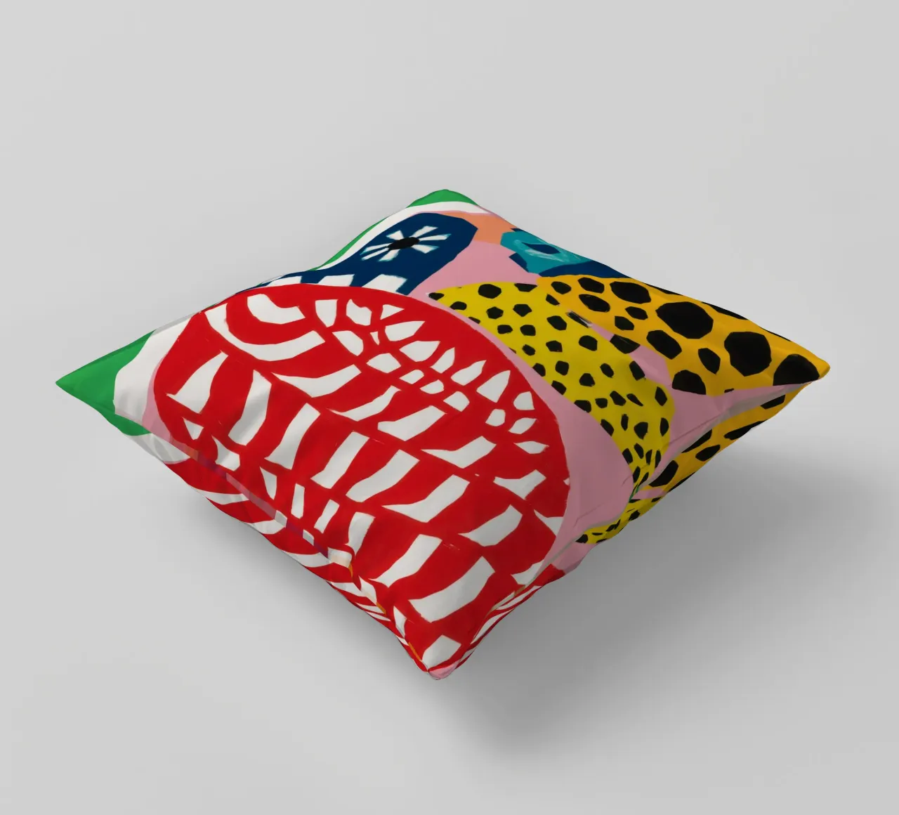 Abstract Pattern Collision decorative cushion by Kala Martir