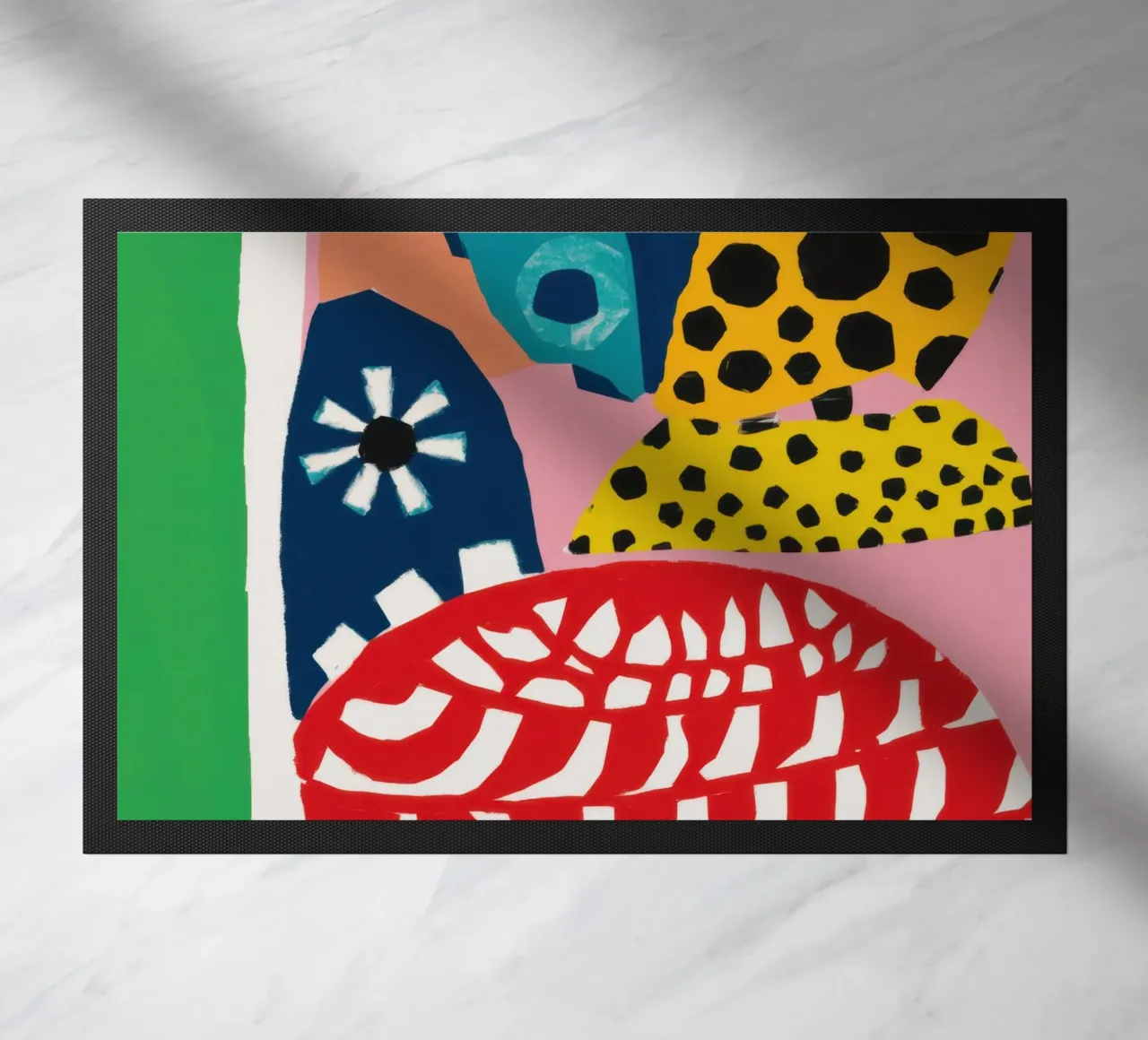 Abstract Pattern Collision doormat by Kala Martir