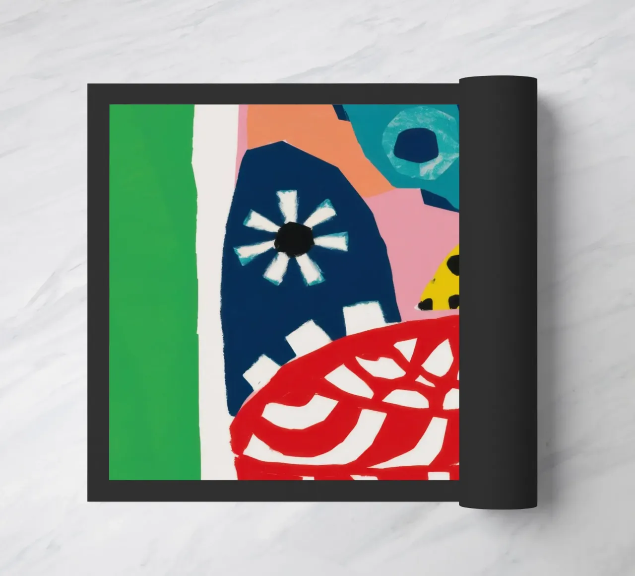 Abstract Pattern Collision doormat by Kala Martir