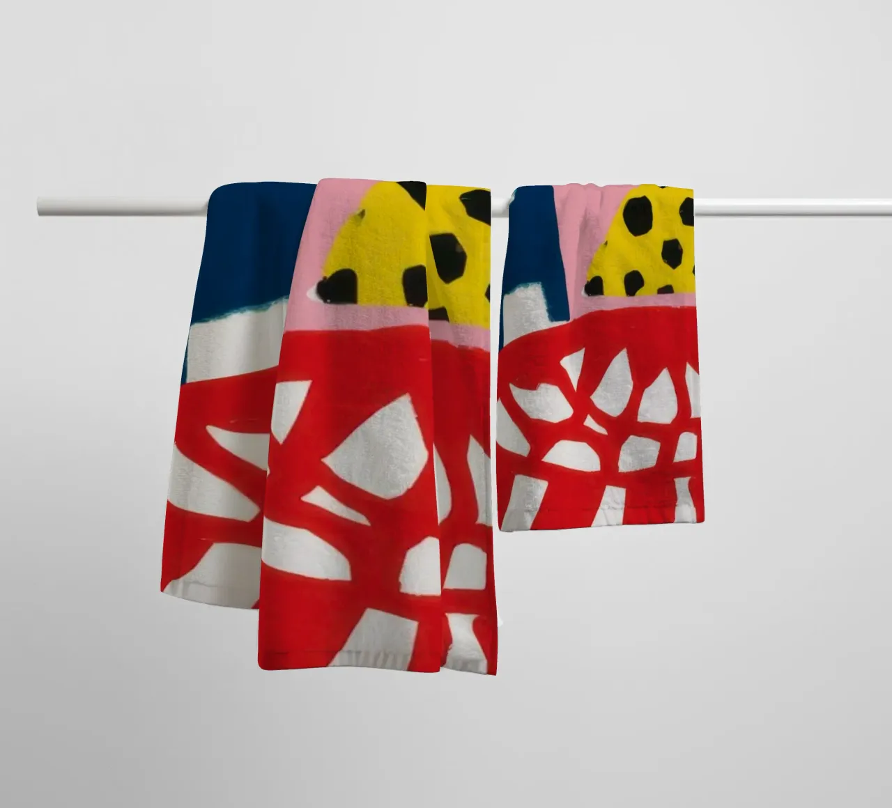 Abstract Pattern Collision towel by Kala Martir