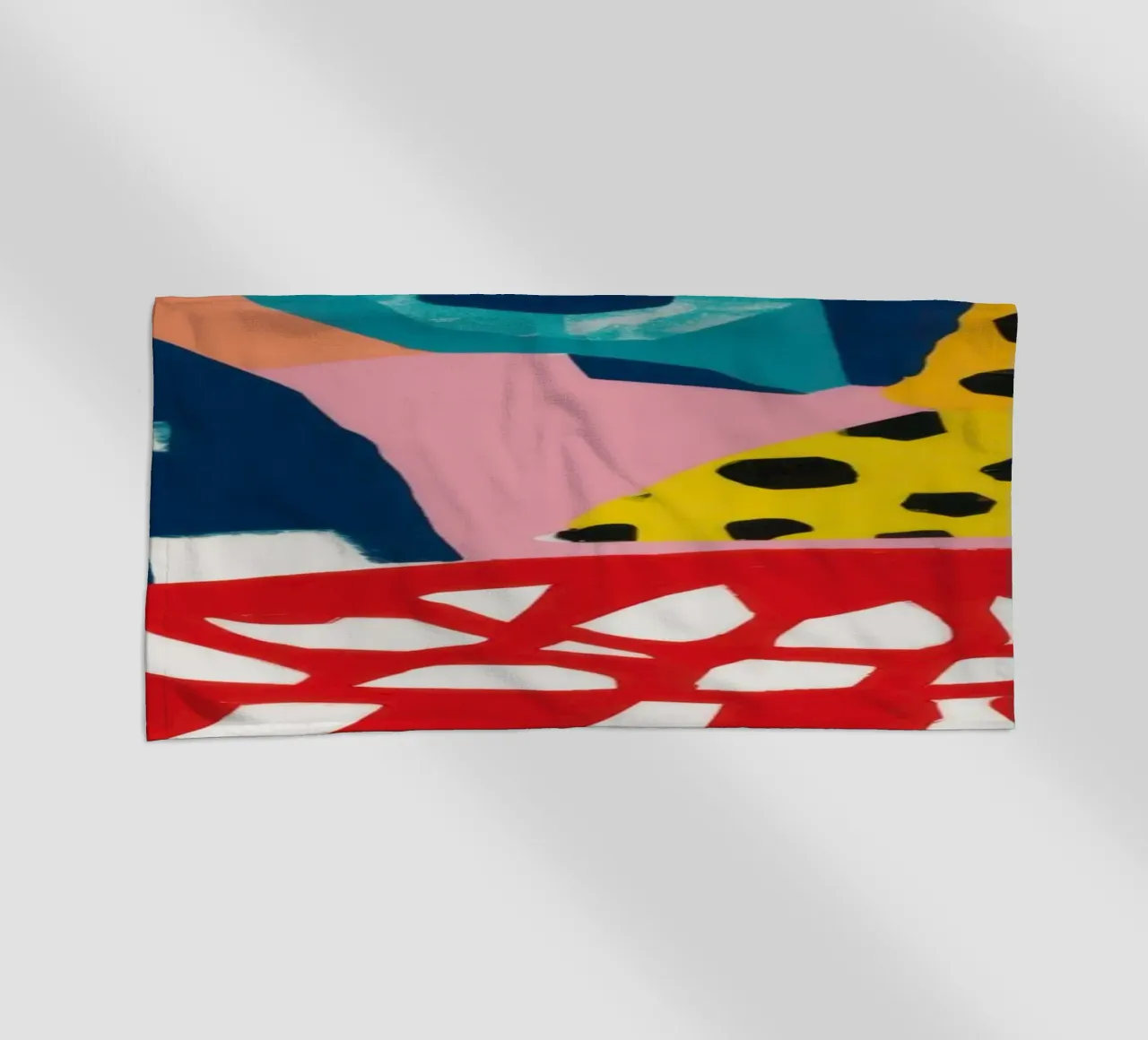 Abstract Pattern Collision beach towel by Kala Martir
