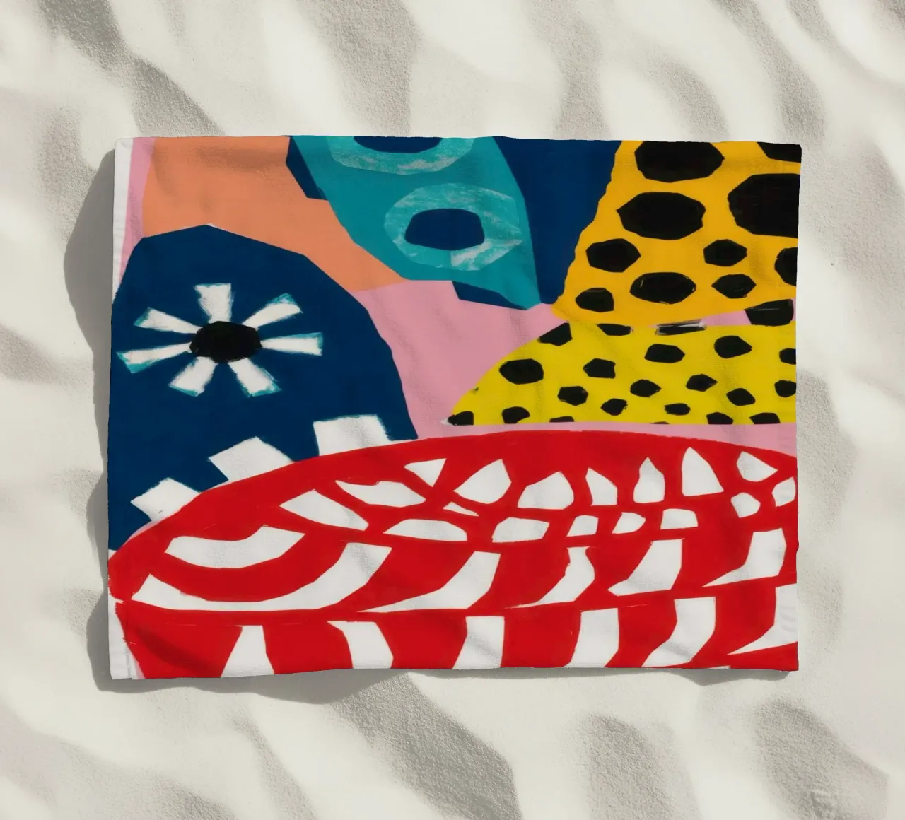 Abstract Pattern Collision beach towel by Kala Martir