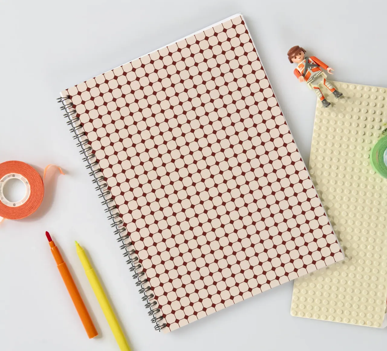 Square Pattern #2 diario ad anelli da kathrinmay