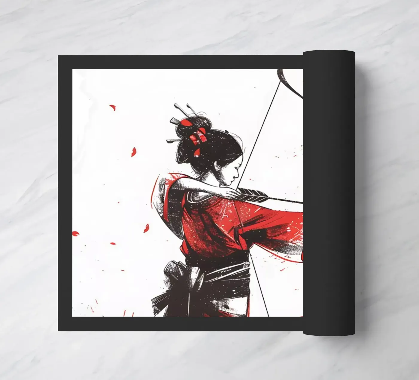 Geisha warrior doormat by M-Ulrich-Digital Art