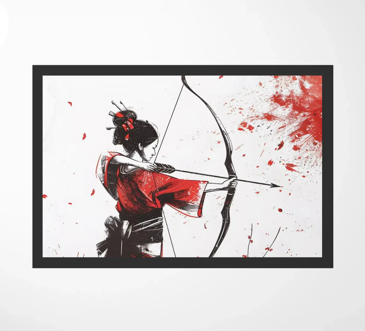 Geisha warrior doormat by M-Ulrich-Digital Art