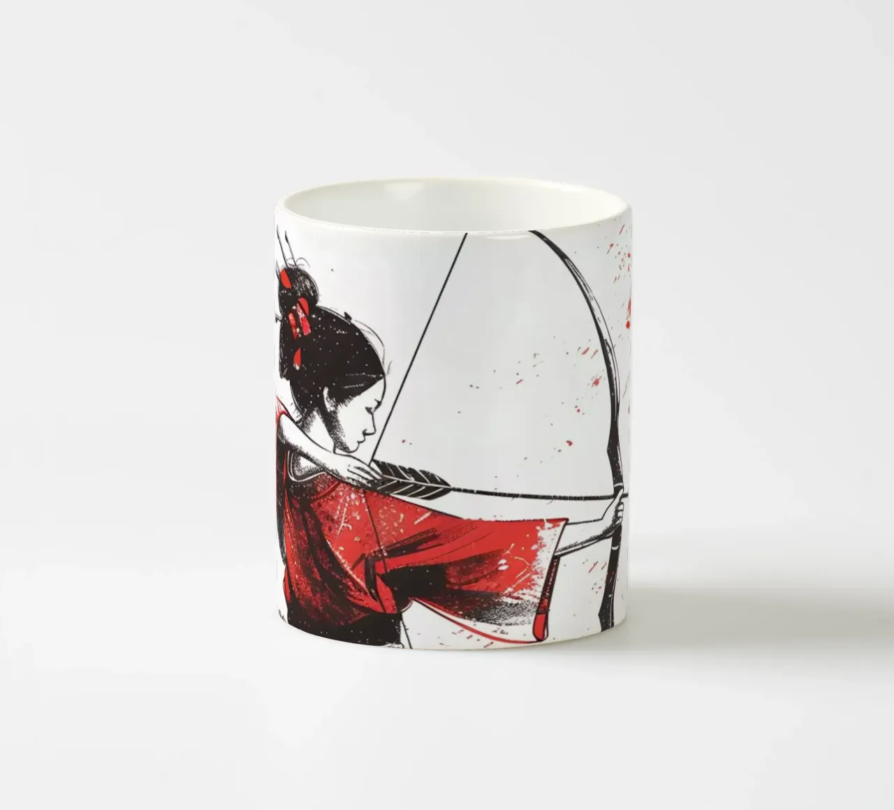 Guerriera geisha tazza in ceramica da M-Ulrich-Digital Art