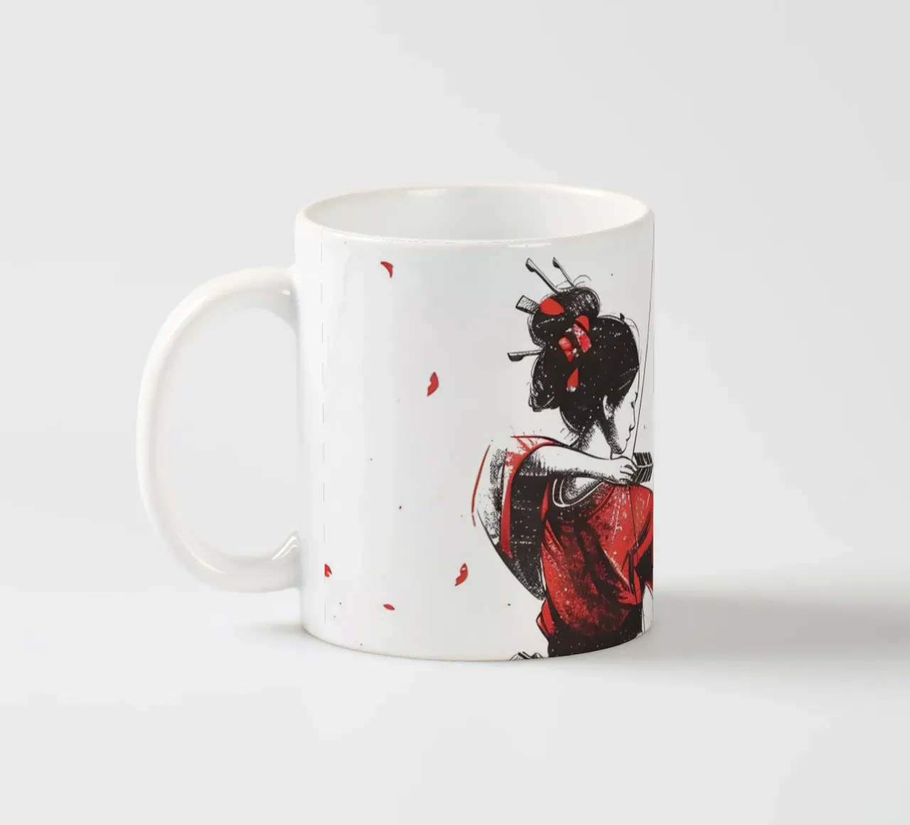 Guerriera geisha tazza in ceramica da M-Ulrich-Digital Art