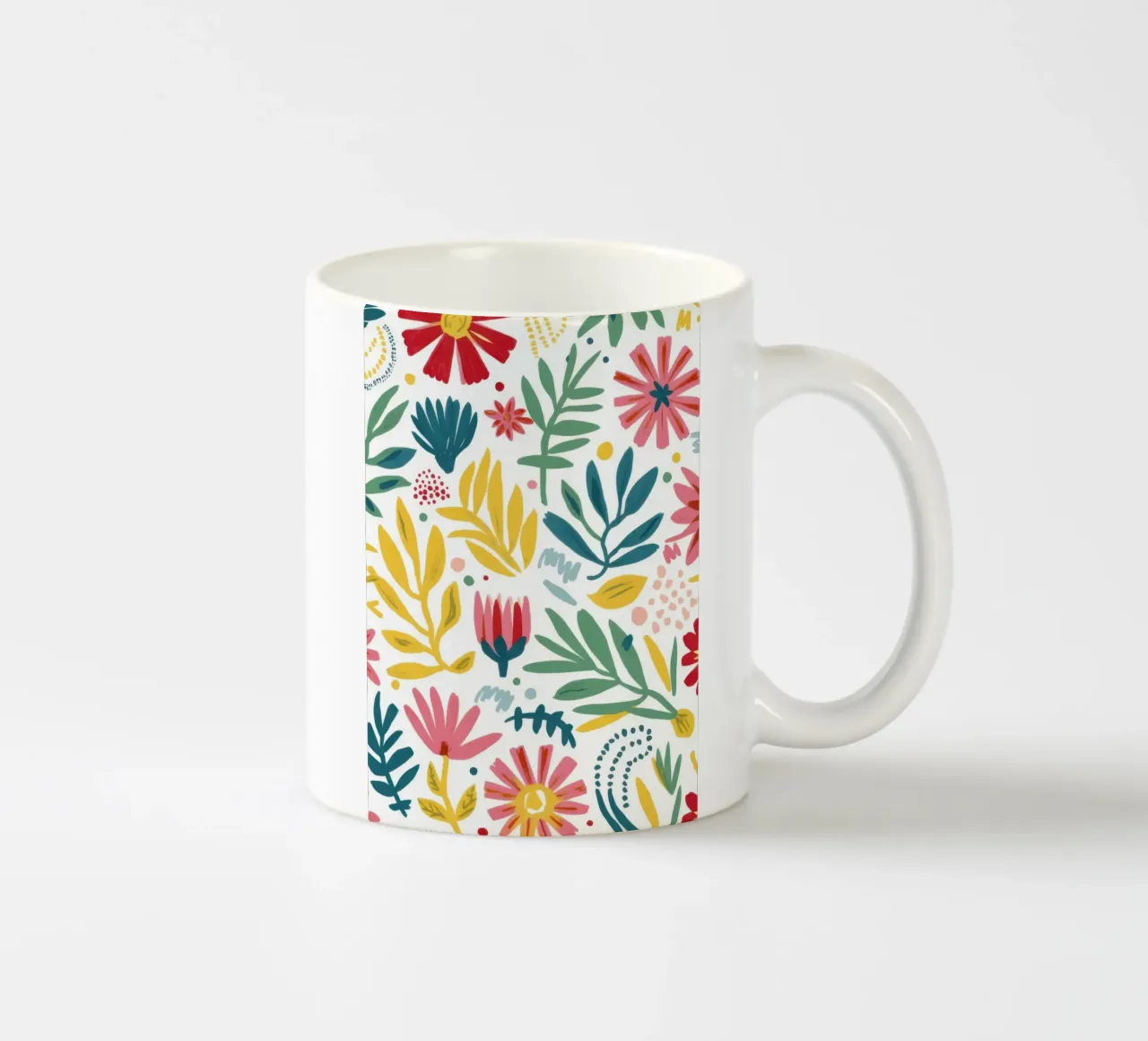 Incantevole floreale popolare tazza in ceramica da Kala Martir