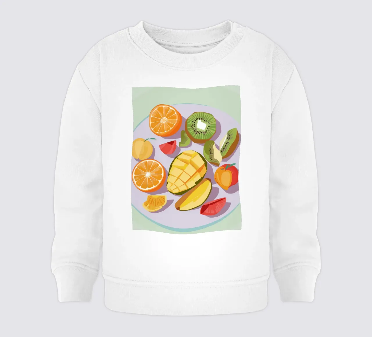 Piatto di frutta fresca felpa neonato da Kala Martir