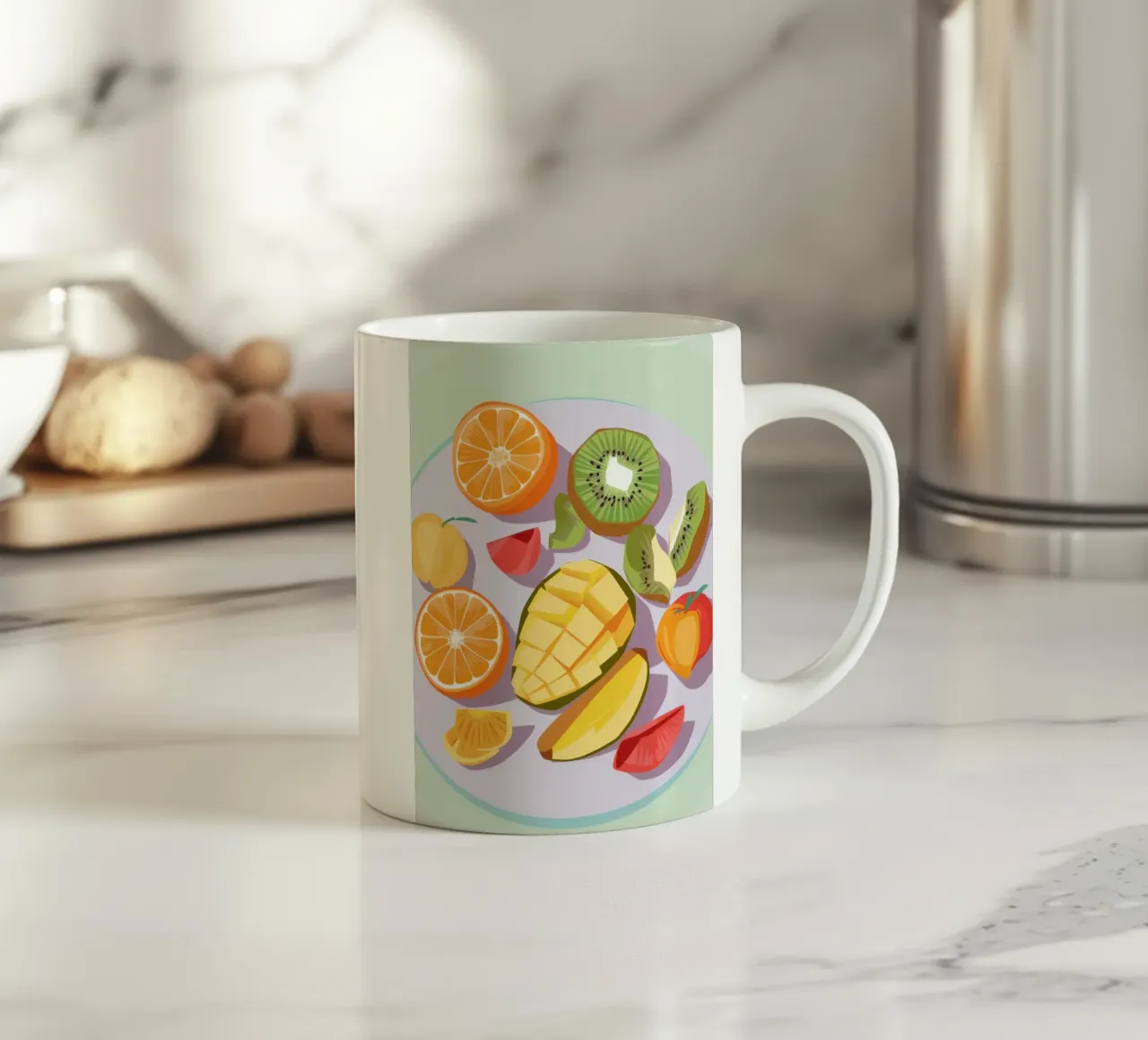 Piatto di frutta fresca tazza in ceramica da Kala Martir