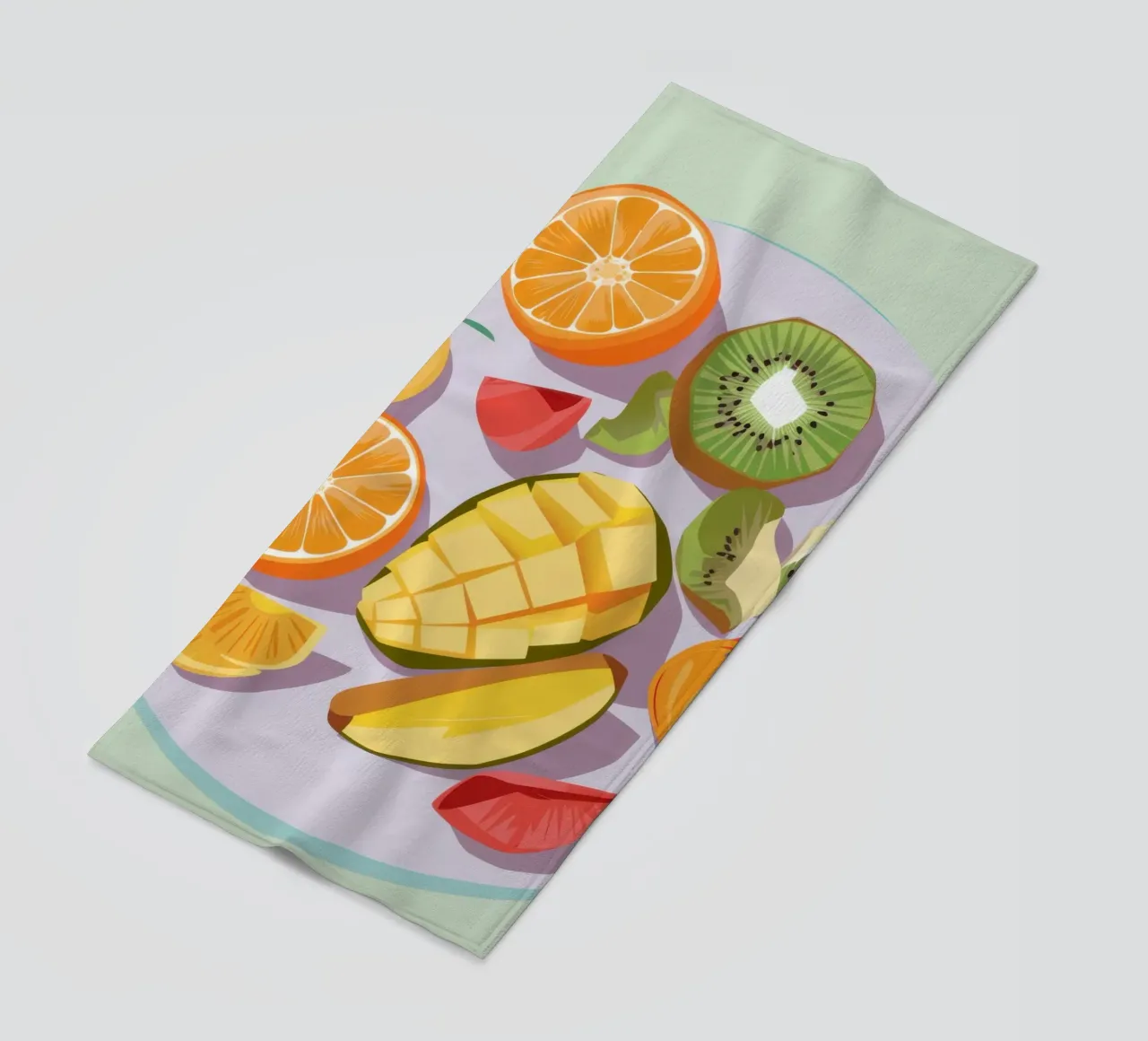 Piatto di frutta fresca telo mare da Kala Martir