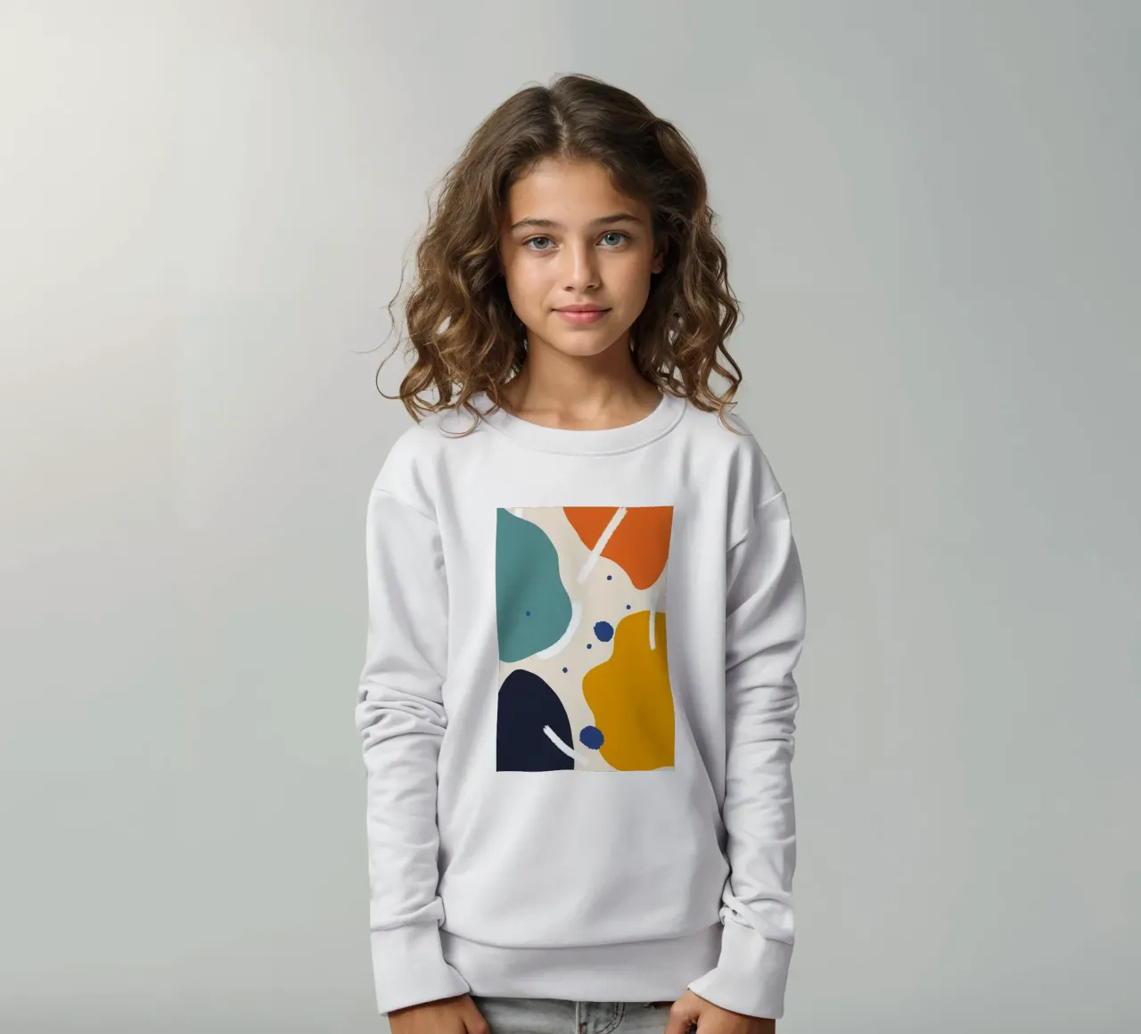 Dialogo tra forme astratte felpa bambino da Kala Martir