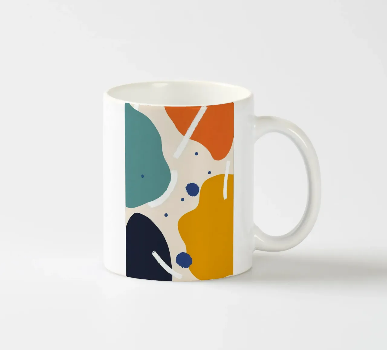 Dialogo tra forme astratte tazza in ceramica da Kala Martir