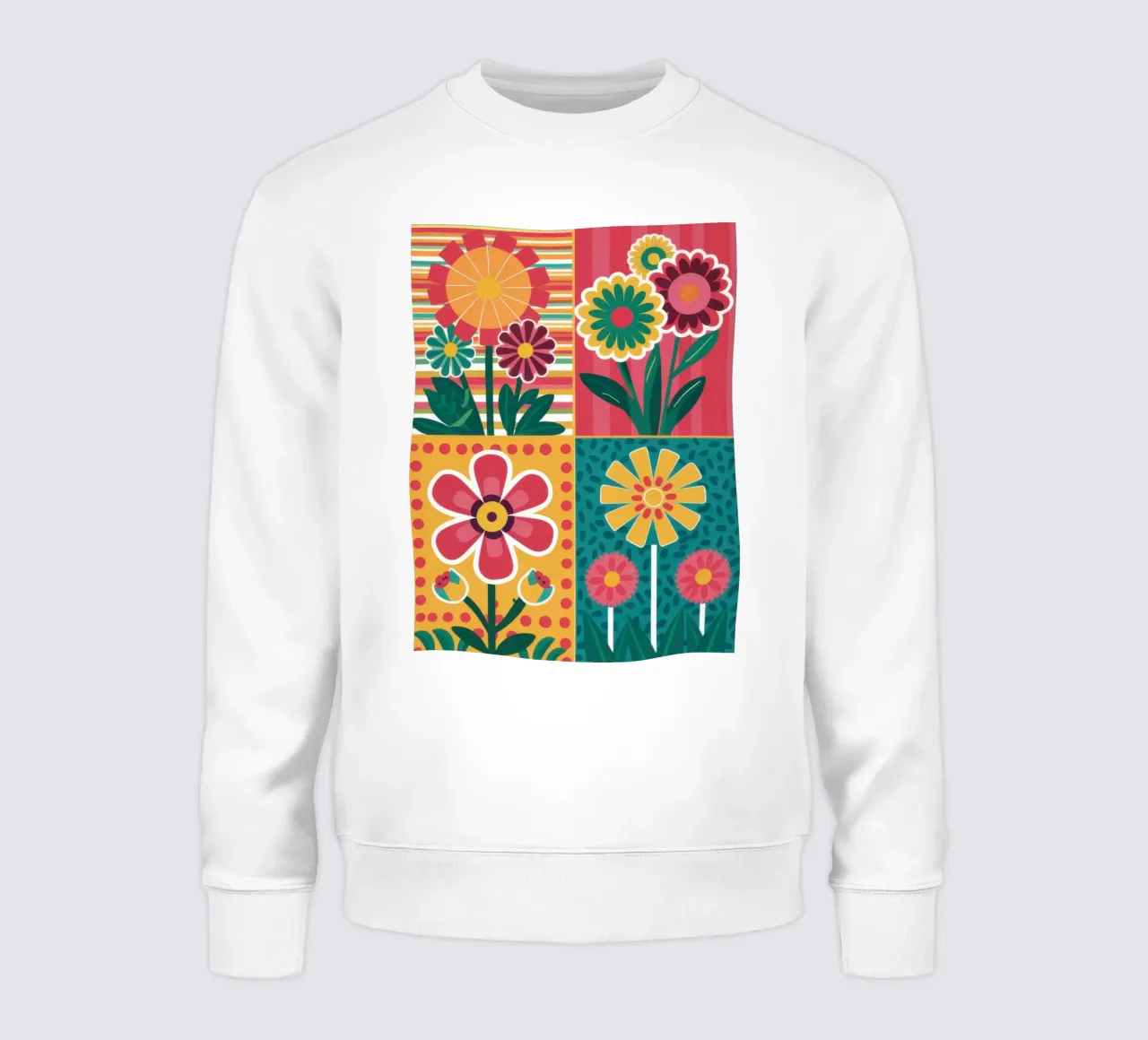 Blocchi di fiori Pop Art felpa da Kala Martir