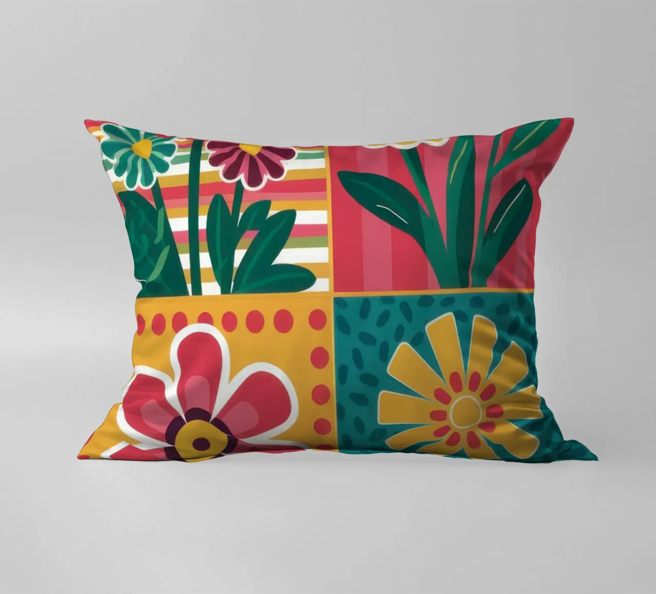 Blocchi di fiori Pop Art cuscino da Kala Martir
