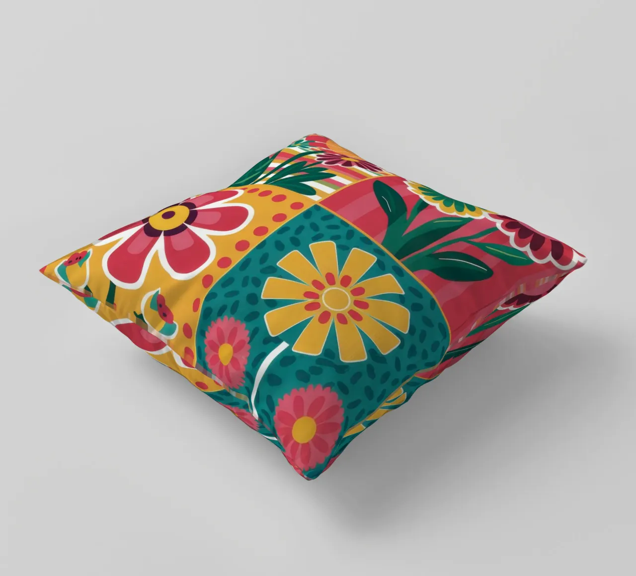 Blocchi di fiori Pop Art cuscino da Kala Martir