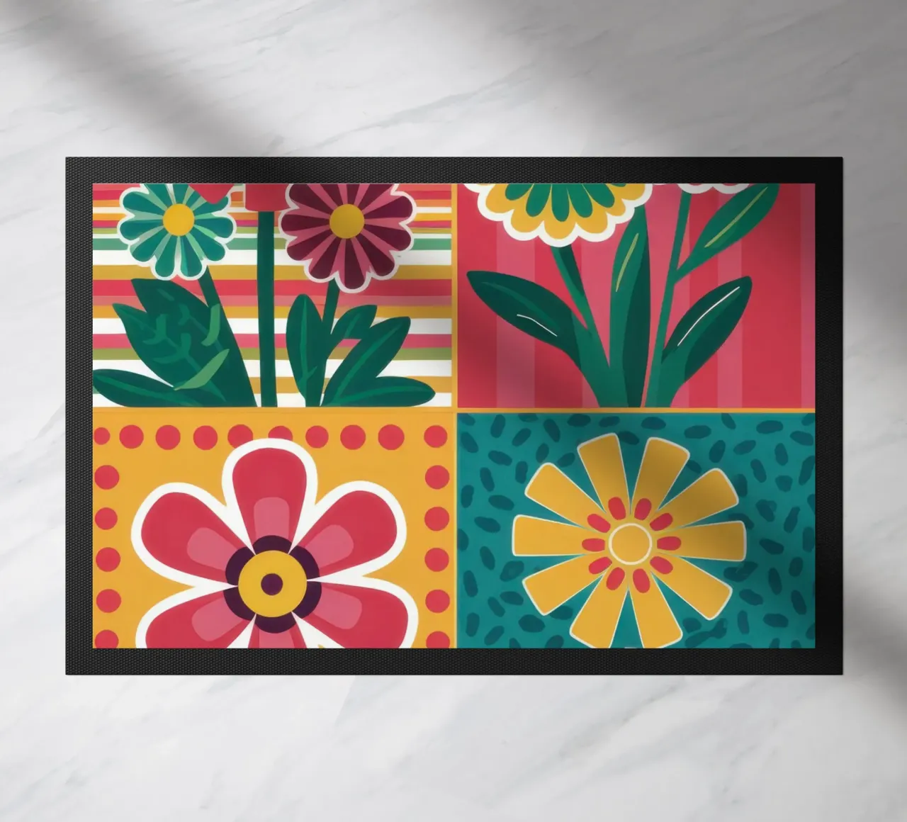 Blocchi di fiori Pop Art zerbino da Kala Martir