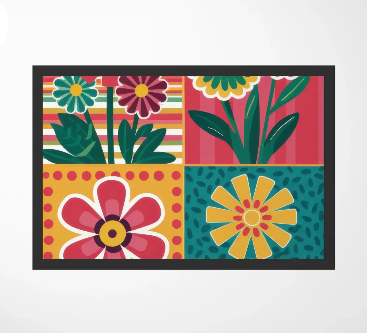 Blocchi di fiori Pop Art zerbino da Kala Martir