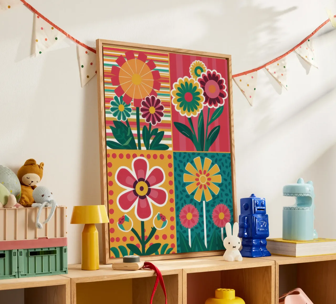 Bloques de flores Pop Art metacrilato de Kala Martir