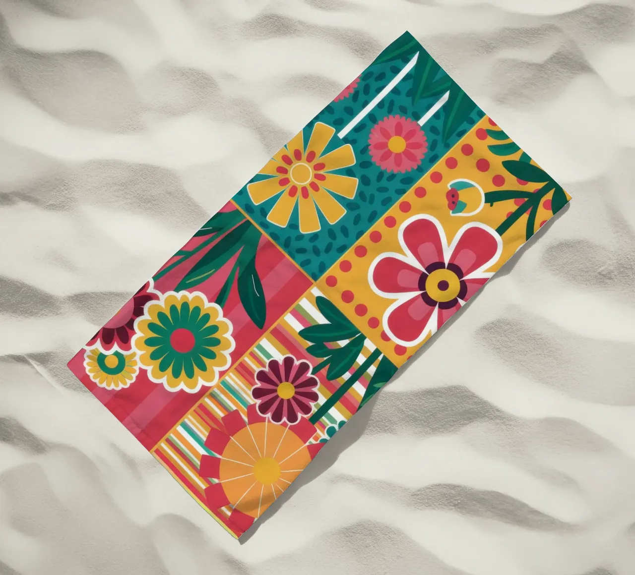 Blocchi di fiori Pop Art telo mare da Kala Martir