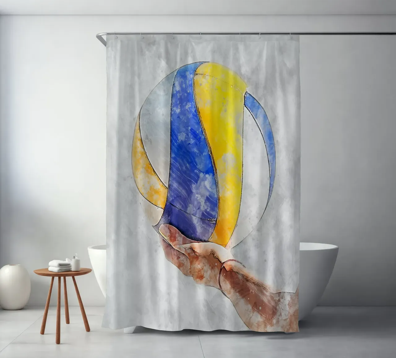 Volleyball - ball 2 shower curtain by Mateo