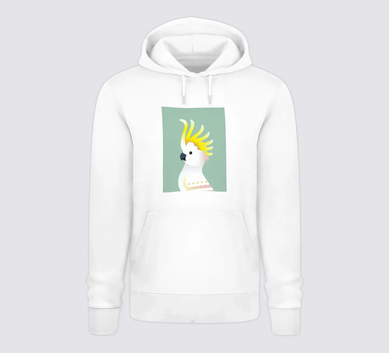 Uccello cacatua giallo felpa con cappuccio da Schuhmann Design