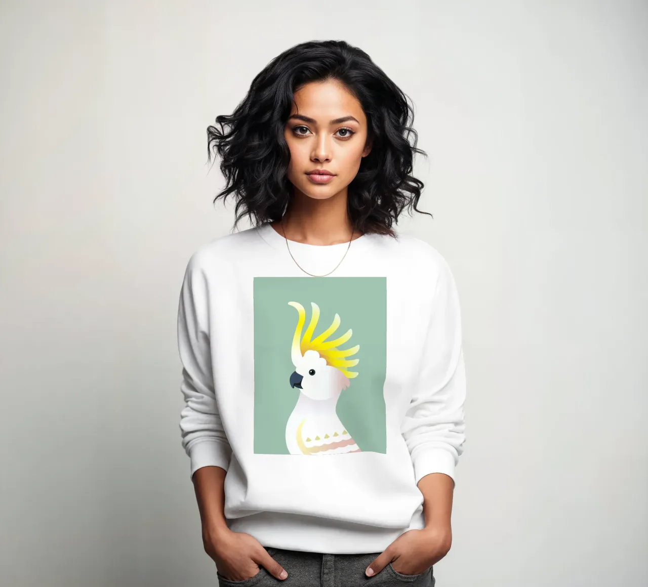 Uccello cacatua giallo felpa da Schuhmann Design