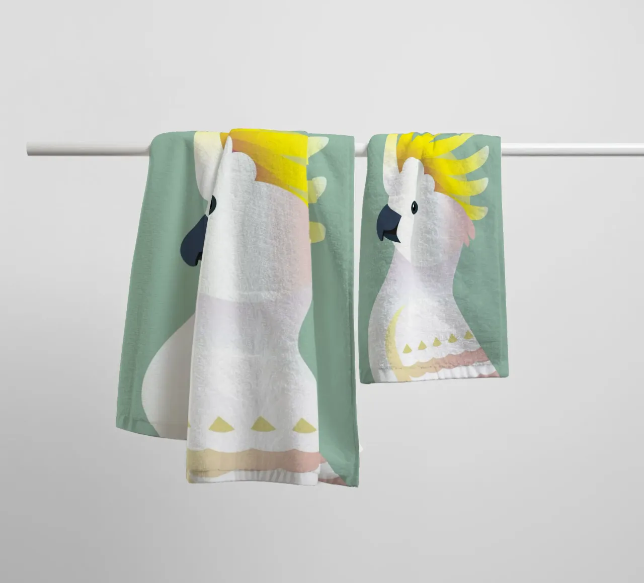Oiseau cacatoès jaune serviette de bain de Schuhmann Design