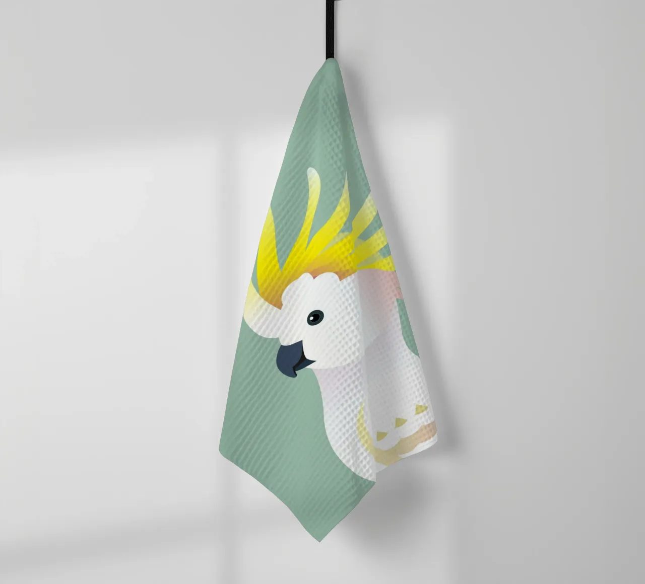 Oiseau cacatoès jaune torchon de Schuhmann Design