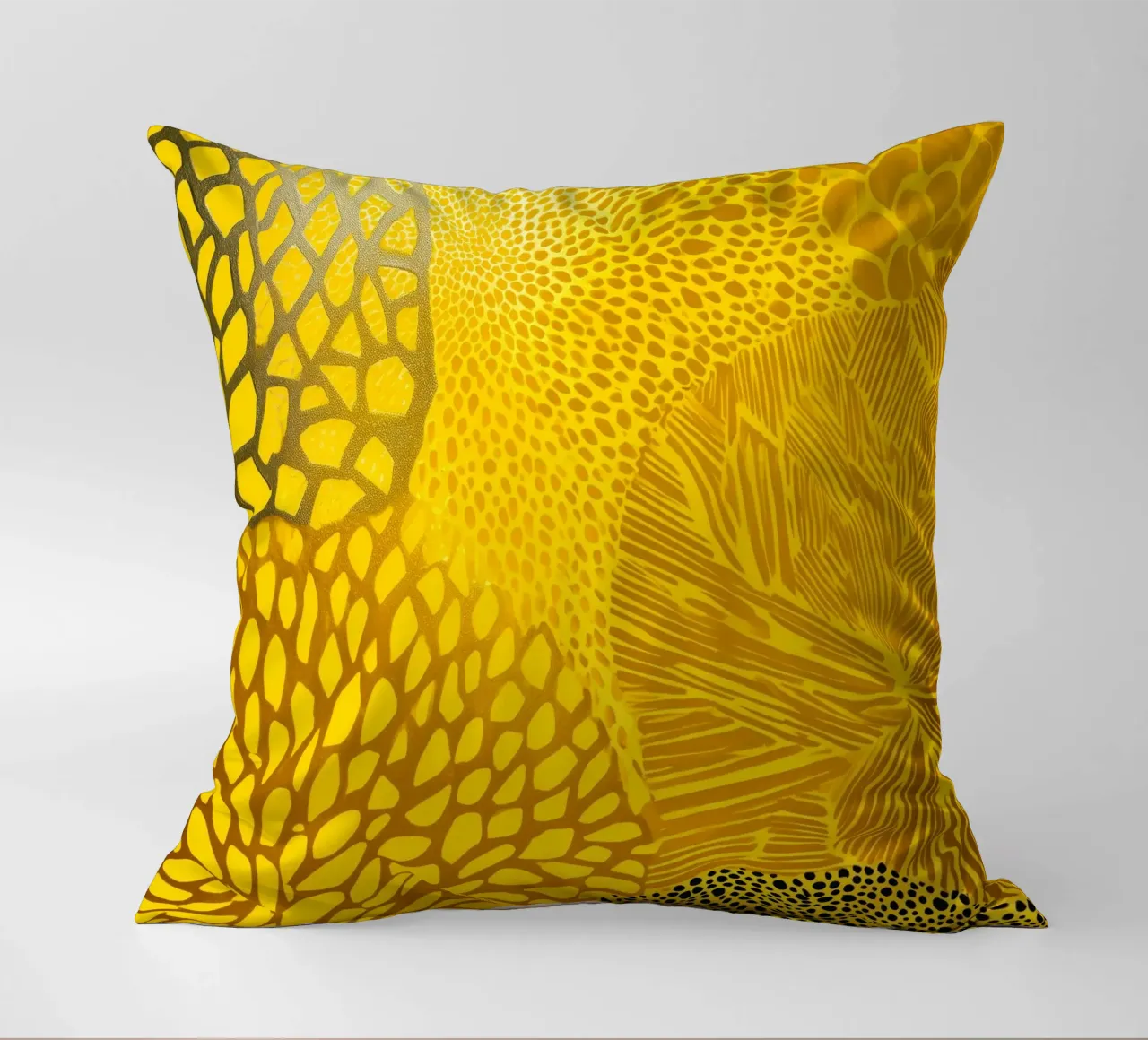 Treccia solare | Motivo floreale oro-argento cuscino da Autofocus