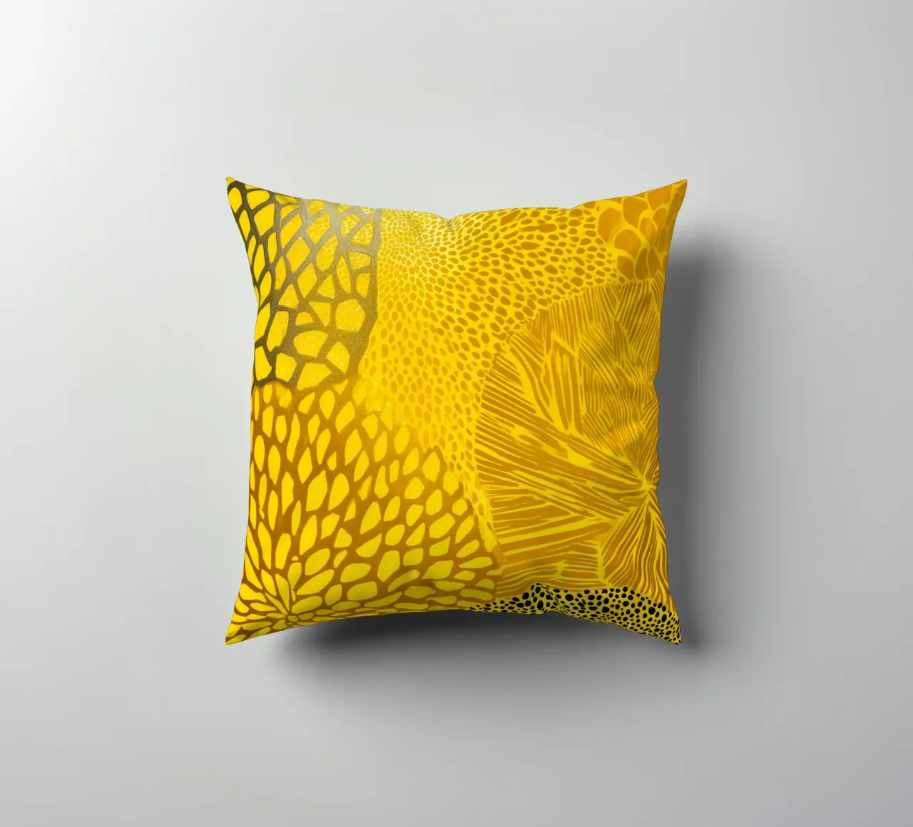 Treccia solare | Motivo floreale oro-argento cuscino da Autofocus