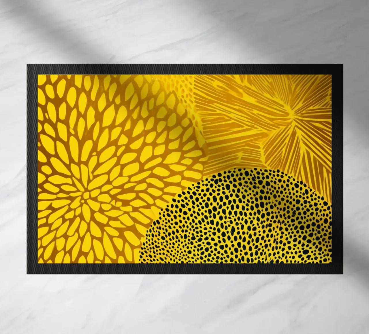 Treccia solare | Motivo floreale oro-argento zerbino da Autofocus